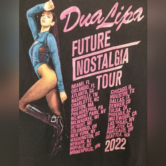 Dua Lipa Future Nostalgia Concert TShirt Size Small - Picture 3 of 4
